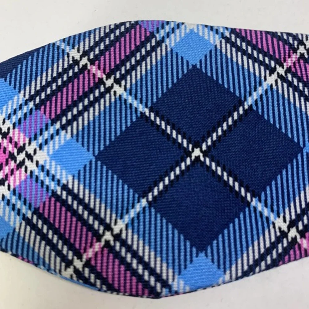 CREMIEUX Blue & Pink Plaid Silk Bow Tie‎ - NWT